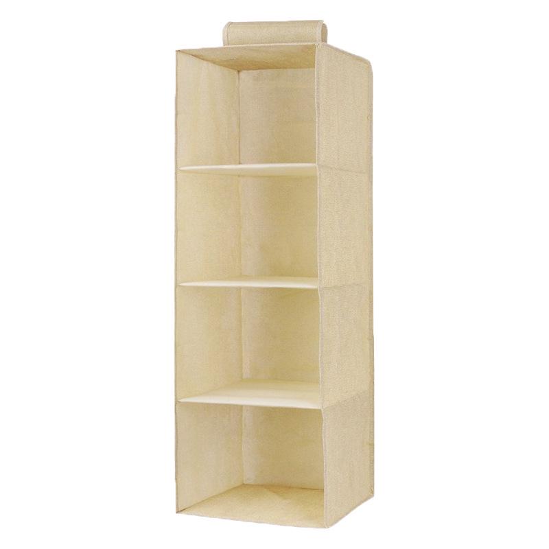 Хлопково-льняной подвесной органайзер для гардероба с многослойными ящиками для одежды и нижнего белья