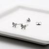 [Aslit] Mini Butterfly Cubic Silver Needle Earrings [29849013]