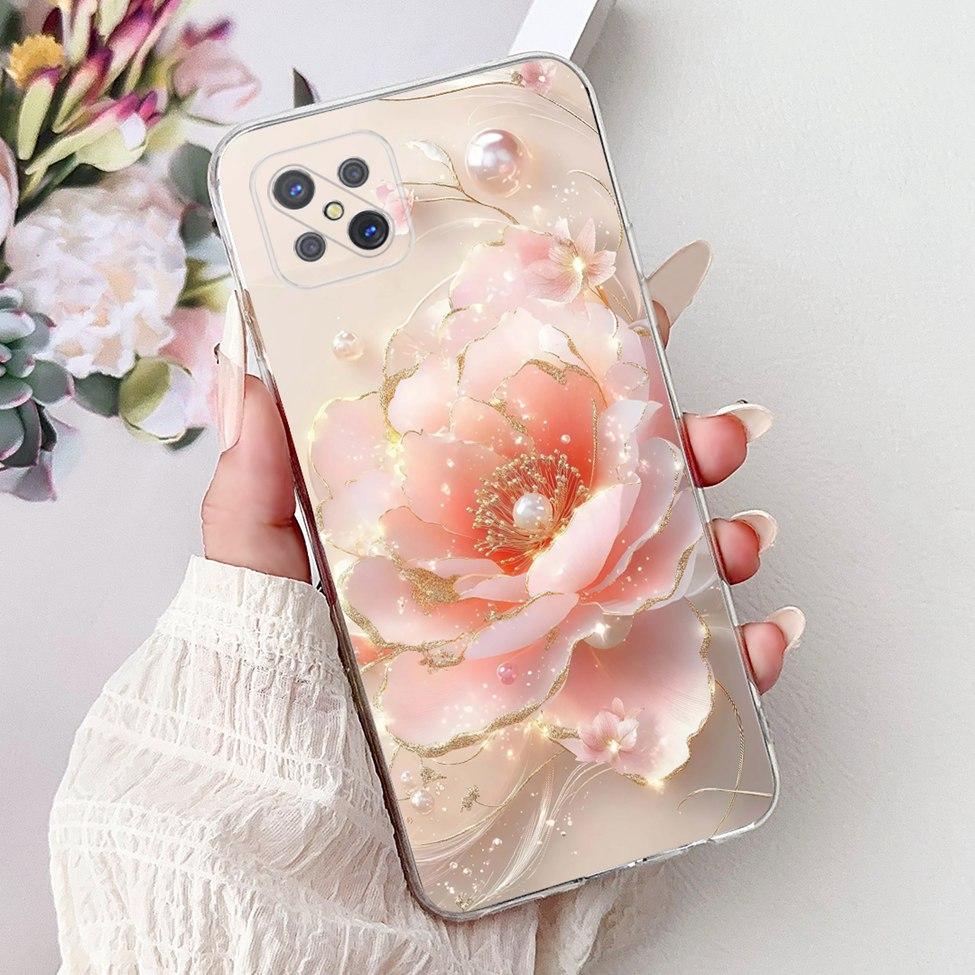 Прозрачный чехол-крышка для Oppo Reno 4Z 5G CPH2065 Милый Кот Модные Цветы Расписанный Мягкий Задний Чехол Для Телефона Oppo Reno4 Z 5G