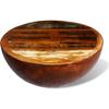 VidaXL Coffee Table Bowl Shape with Steel Base Recycled Wood