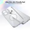 KEYSION Transparent Magnetic Phone Case for OPPO Reno15 Pro Max 5G Silicone+PC HD Clear Shockproof Cover for OPPO Reno15 F 5G