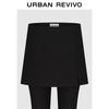 UR 2025 Весна Женские Брюки-Юбка Слим Клеш Имитация Двух Предметов