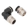30PCS Set Pneumatic Fittings Kit 1/4in Outer Diameter 1/4 In NPT Thread Air Hose Connector Set