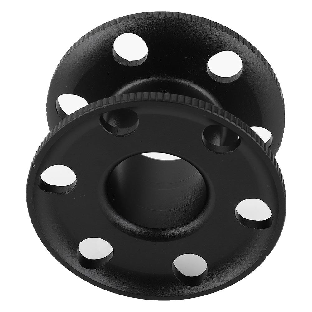 Aluminum Alloy Scuba Diving Finger Spool Reel Diver Underwater Snorkeling Accessory(Black)
