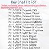Flip Key Fob Shell Case Replacement Fits For Chevrolet Cruze Malibu Equinox Sonic Impala GMC Terrain Buick Lacrosse Regal Verano Encore 2010- Keyless