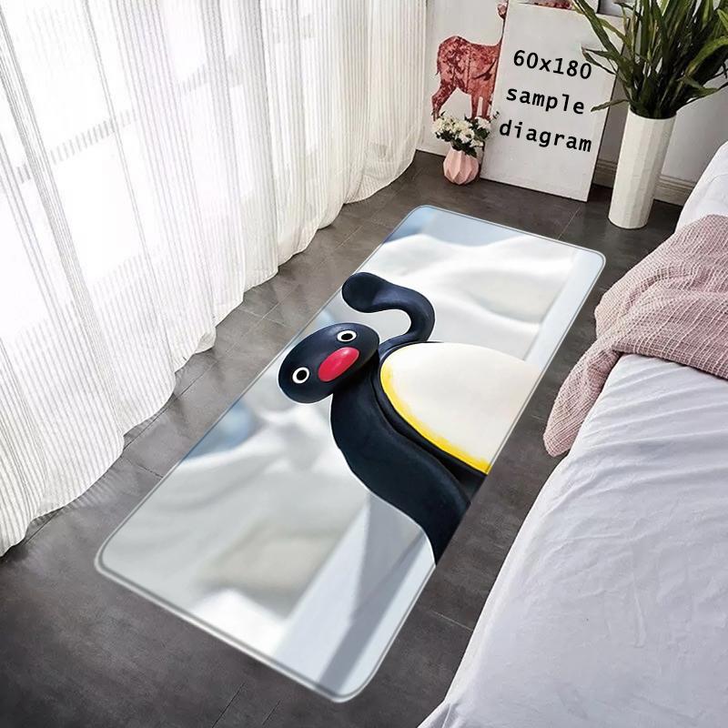 Door Mats Cute Pingu Penguin Interior Foot Rug Welcome Floor Mat for Entryway Soft Hallway Carpet Kitchen Rugs Fluffy Home Decor