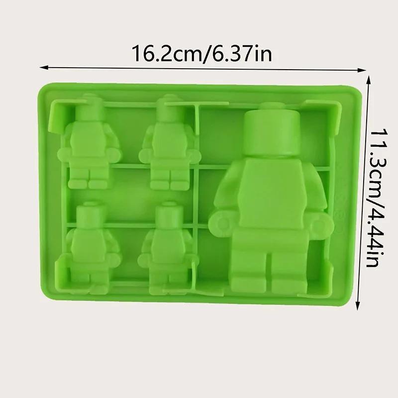 1 шт. форма для строительного блока робота, силиконовая форма ручной работы
