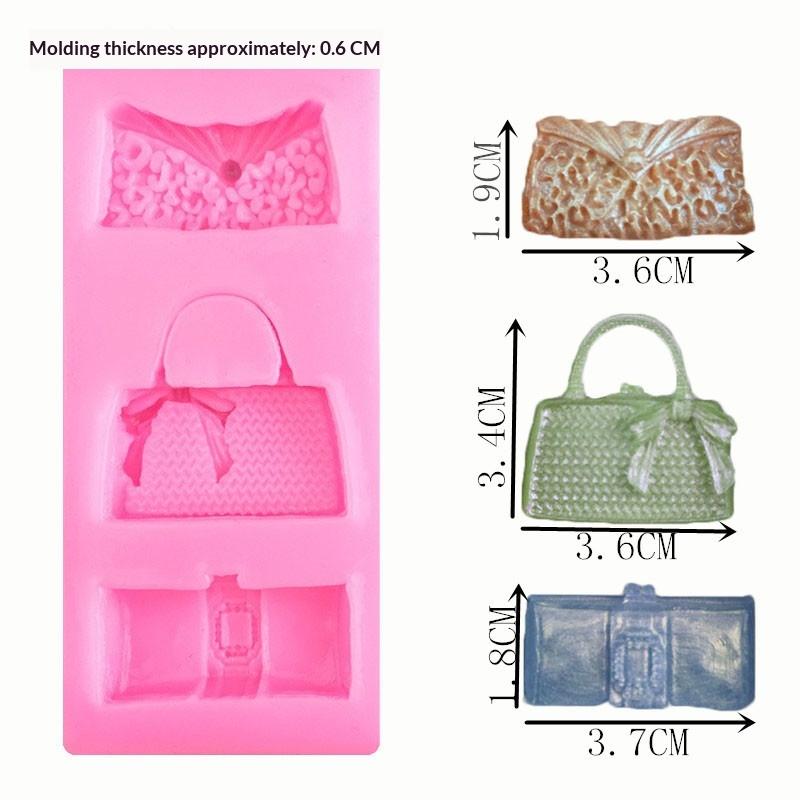 2 шт. 3D силиконовые формы для торта Дизайн сумок для женщин для мастики, ганаша, шоколада Декорирование бордюров Аксессуары для выпечки