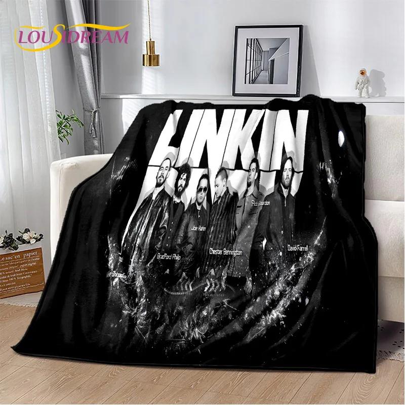Retro Rock Band 3D L-Linkin Park Soft Flannel Blanket for Beds Bedroom Sofa Picnic,Throw Blanket for Cover Outdoors Leisure Gift