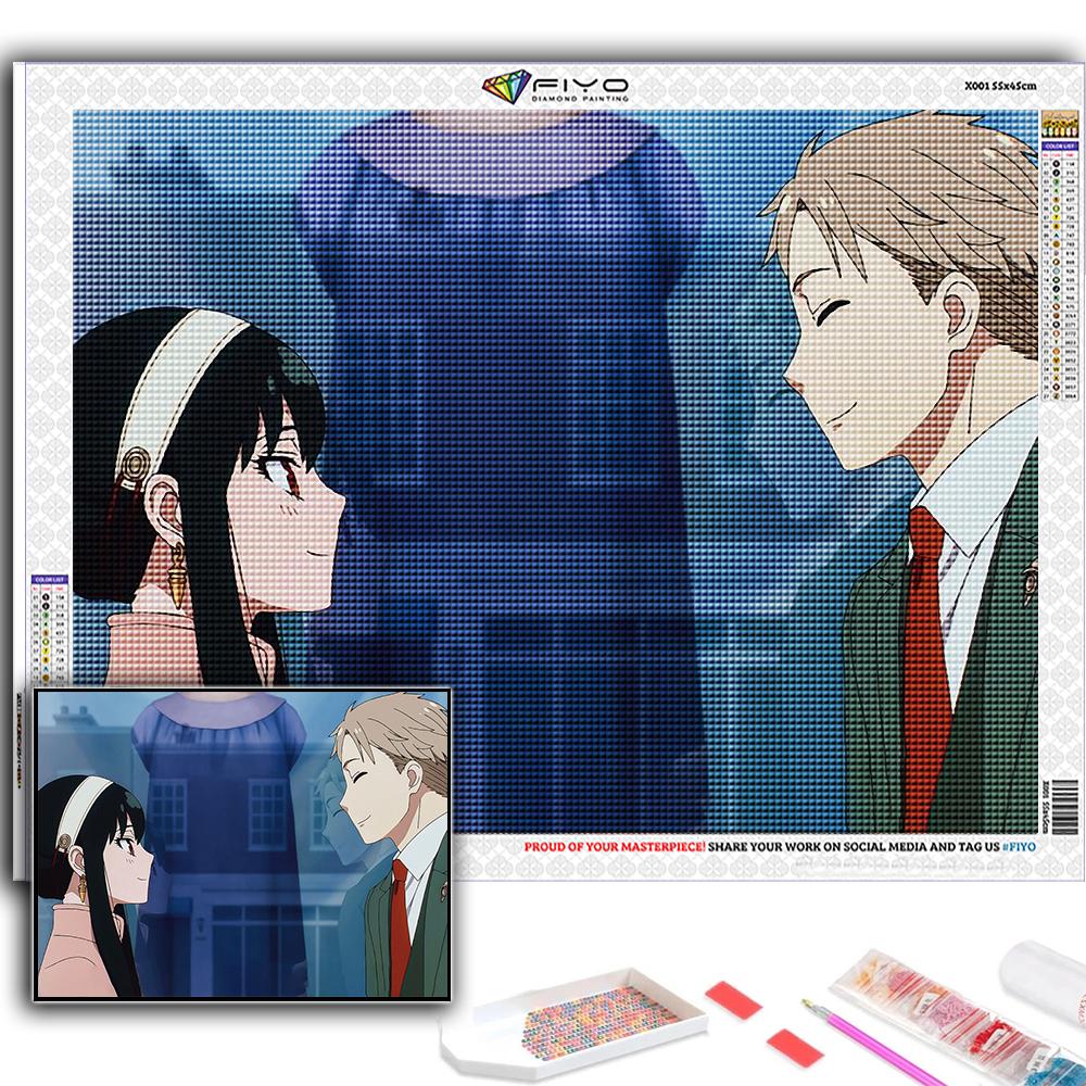 Popular 5D Diy Cross Stitch Anime Poster SPY FAMILY Painting Full Drill Cross-Stitch Crafts Kit Wall Sticker Home Decor