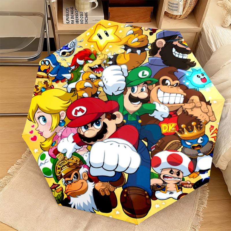 Super Mario Automatic Umbrella - Suitable Travel Portable Umbrella Outdoor sun shading umbrella Suitable For All Seasons