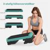 Adjustable Fitness Stepper, with Non-Slip Surface, for Home, Gym, Office Workout, Green