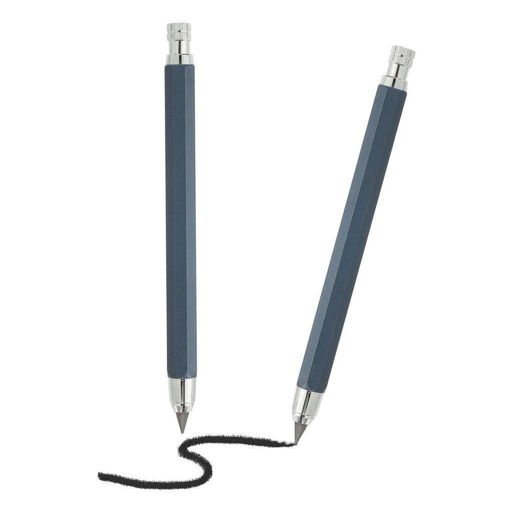 PATIKIL Mechanical Pencil Large Automatic Metal with Sharpener for and Blue 2-Pack Set, 5.6mm Lead, Holder, Graphite, Drawing, Art, Sketching,