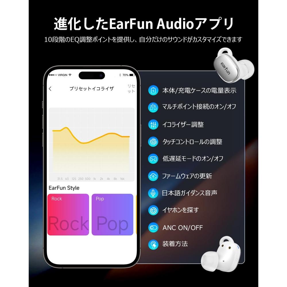 [VGP 2023 Gold Award] EarFun Free Pro 3 ANC Function Wireless Earphones Compatible with Snapdragon Sound  QCC3072 Chip  aptX Adaptive Bluetooth 5.3  W