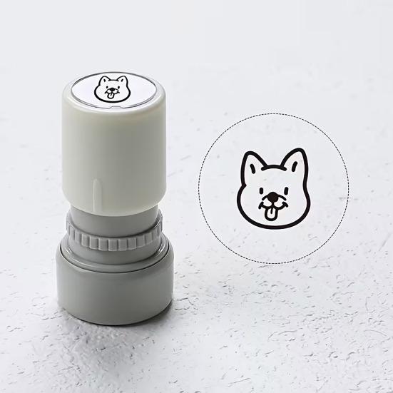 Мультяшная собака Самозаполняющийся штамп Портативный DIY для открыток Конвертов Скрапбукинга Предварительно пропитанный Декоративный щенок Штампик День рождения