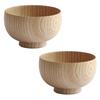 Деревянная миска для мисо Shirasagi Mokkou Shirasagi Bowl M из натурального каштана (Набор 2) Суп, Япония, Дерево,
