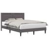 Bed Frame with LED Light Strips Gray 120 x 200 cm Faux Leather