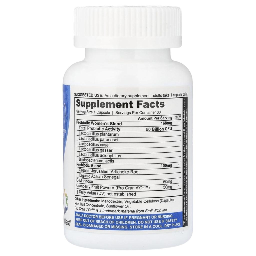 NutraBlast, Женский пробиотик, 30 капсул