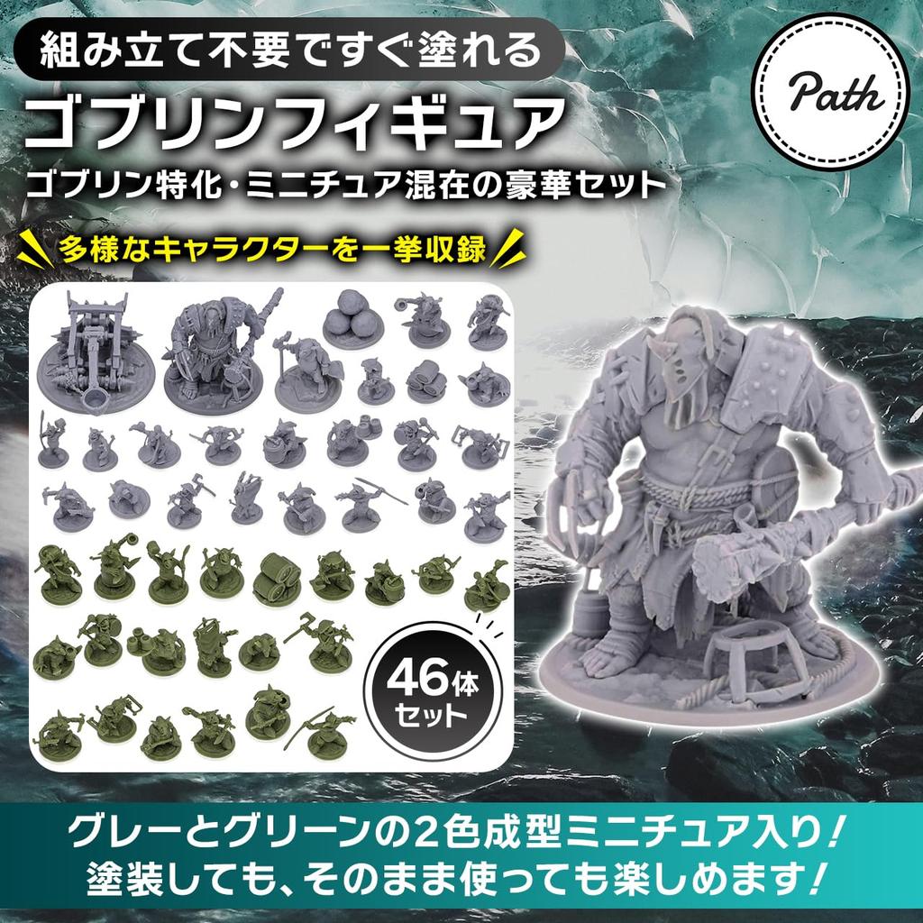 Path Gaming Миниатюра Орда Гоблинов 46 Неокрашенная 28мм Настольная Gob46 Набор, Фигурки, Масштаб, Совместимость с Ролевыми Играми/D&D,