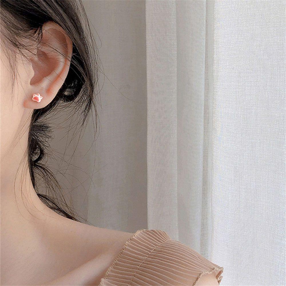 Cartoon Cat Claw Ceramic Small Cute Fashion  Accessories Drop Earrings Party Jewelry Stud Earrings