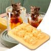 Ice Molds 3D Lion Whiskey Ice Mold Tray 4-Grid Cube Maker Tool Non-Stick Reusable For Bourbon Whiskey Juice Cocktails Drinks