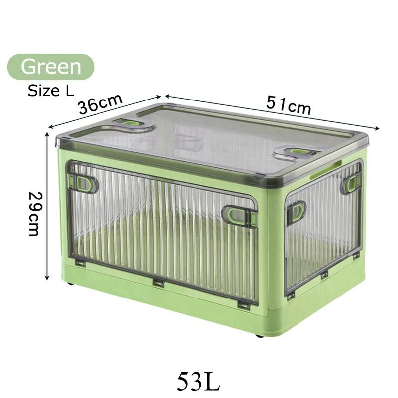 Складной ящик для хранения, органайзер для шкафа, штабелируемый органайзер для мелочей с колесиками, домашнее хранение книг большой емкости, ящик для игрушек