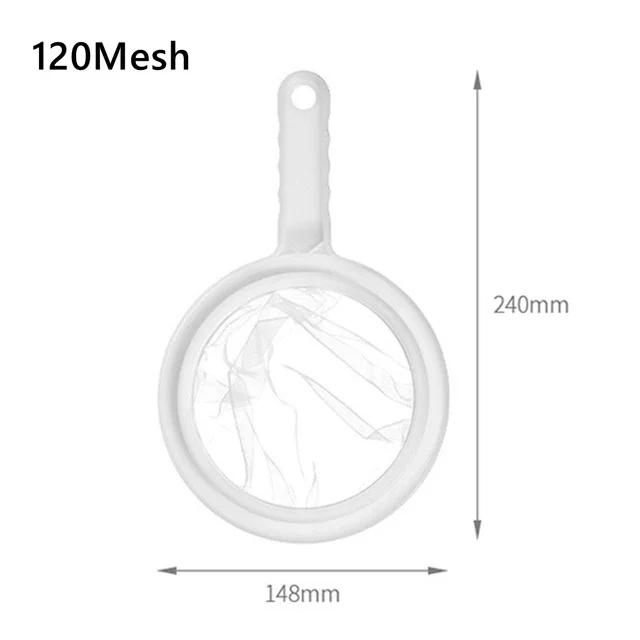 Фильтр для сока 100/200/400 ячеек Кухонный фильтр с ультратонкой сеткой Фильтр из нейлоновой сетки Ложка для соевого молока Кофе Йогурт Кухонные гаджеты