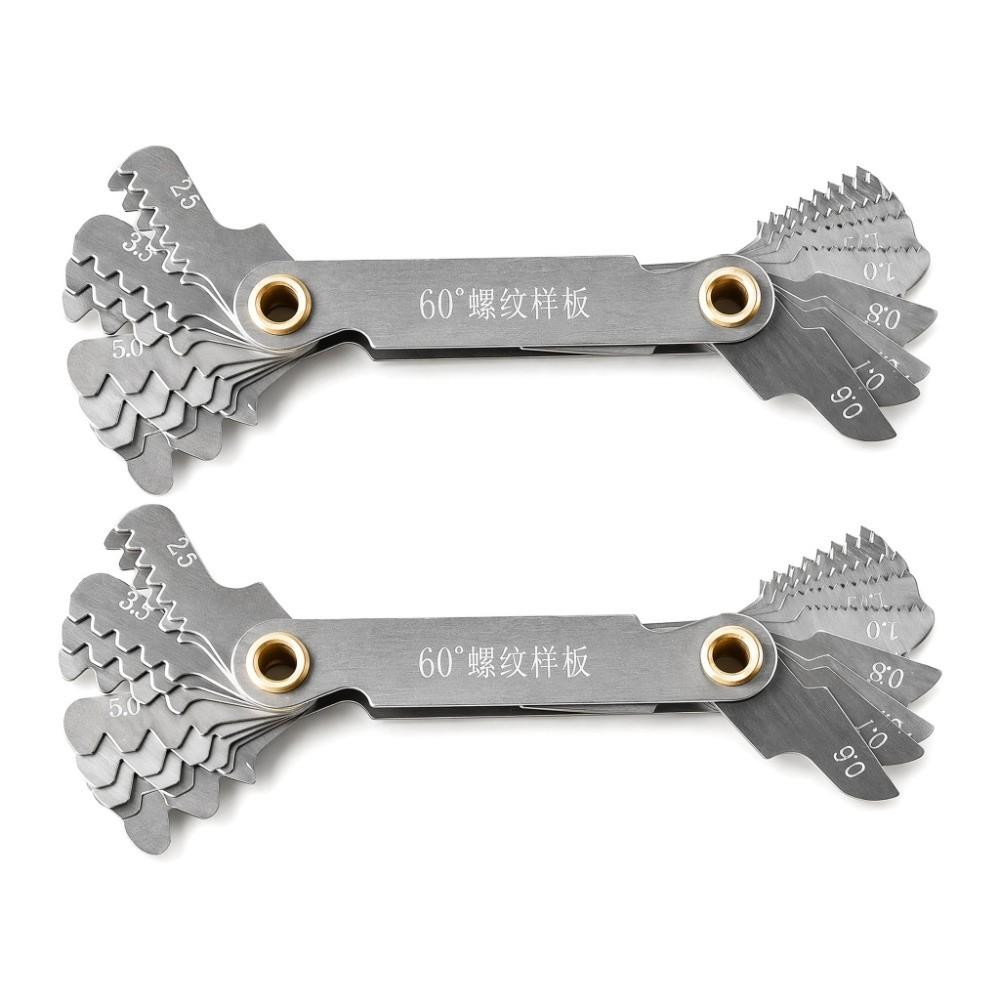 2pcs Cutting Gauge Tool Screw Pitch Gauge Thread Cutting Gauge For Screw Measurement