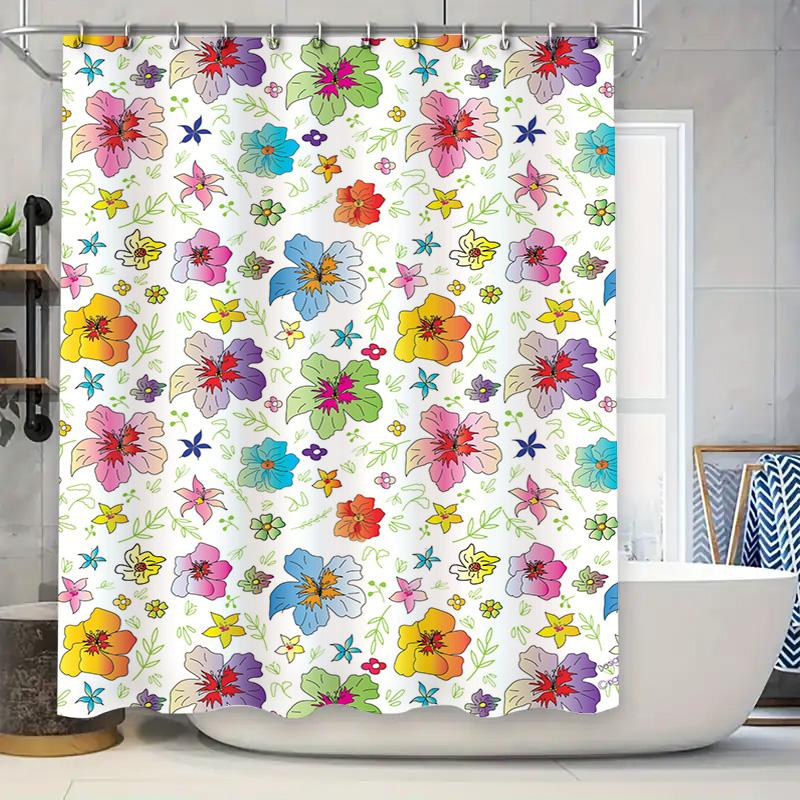 New Arrival Charming Brown Dog Print Shower Curtain Waterproof Bathroom Decor
