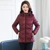 Женская осенне-зимняя однотонная облегающая толстая теплая короткая женская куртка с капюшоном