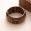 Geometric Wooden Bracelet Square Burlywood Hand Ring Simple Wood Grain Bangle  Unisex