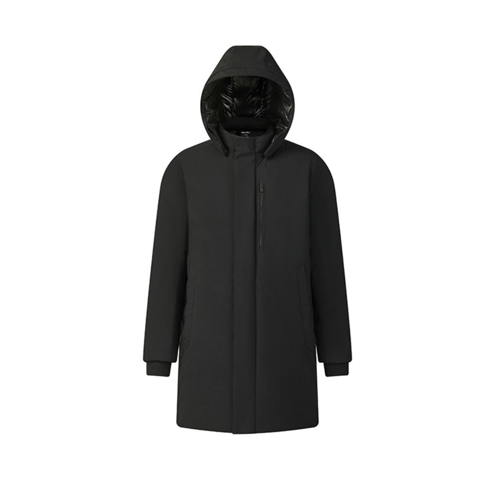 Fila Серия Golf Простая Личность Модный Повседневный Спорт Удобный Гусиный Пух Теплый Универсальный Пуховик средней длины с капюшоном A51M545901FBK