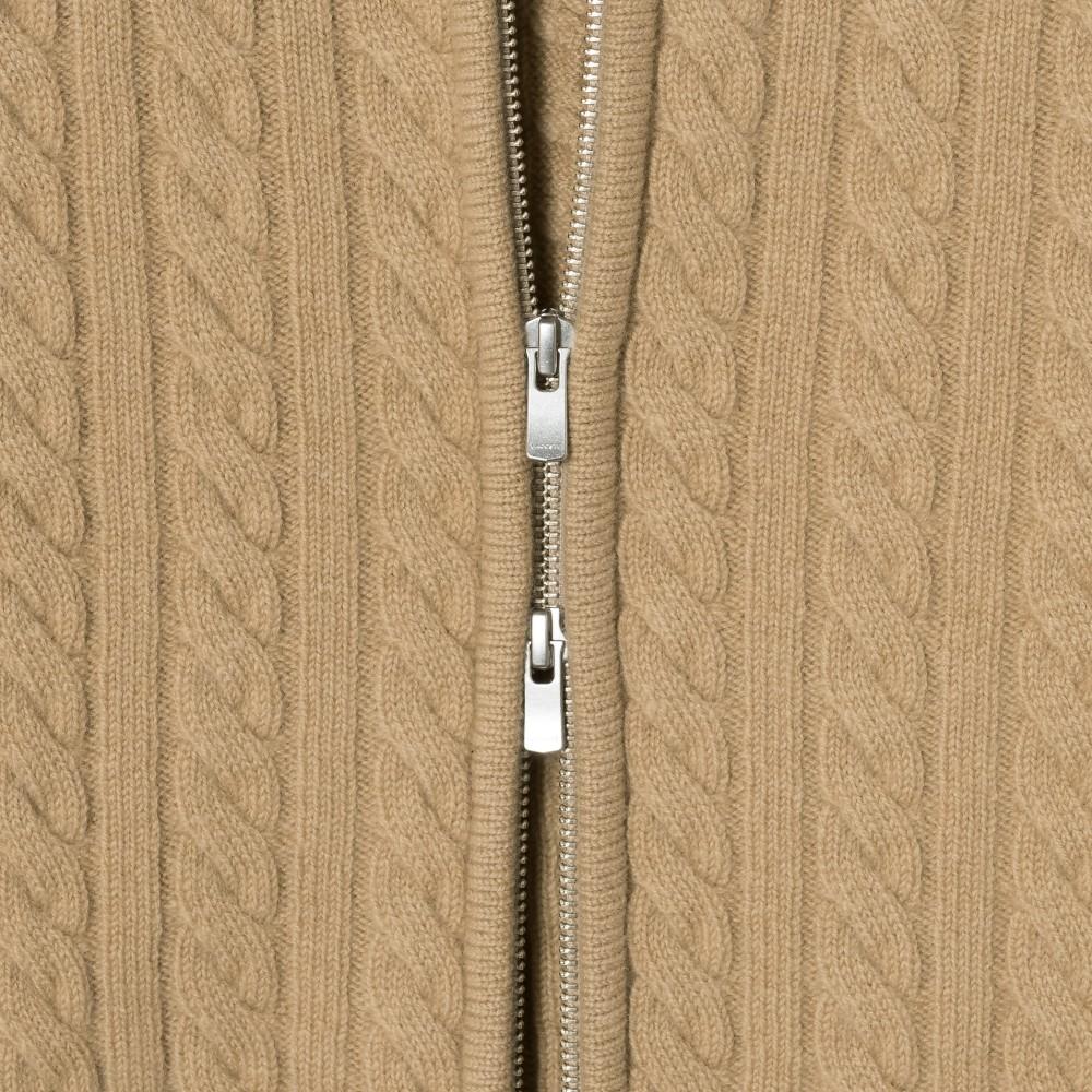 [lacoste] Men's Cable Zip-Up Cardigan AH402E-55N02S