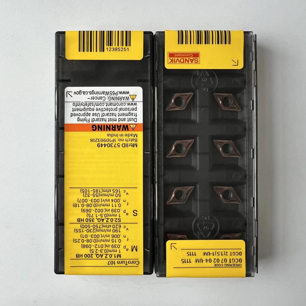 Original Sandvik / DCGT070204-UM 1115 /CNC Lathe Carbide Blade Tool 10 Pcs
