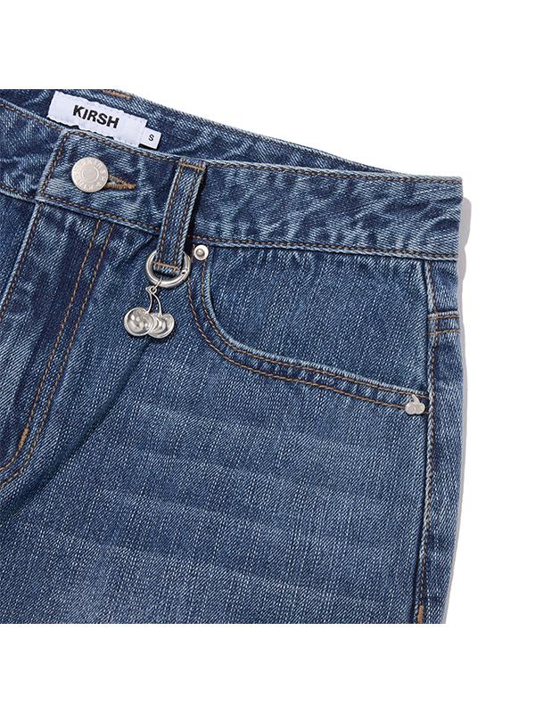 Kirsh Basic Denim Mini Skirt [Light Blue]