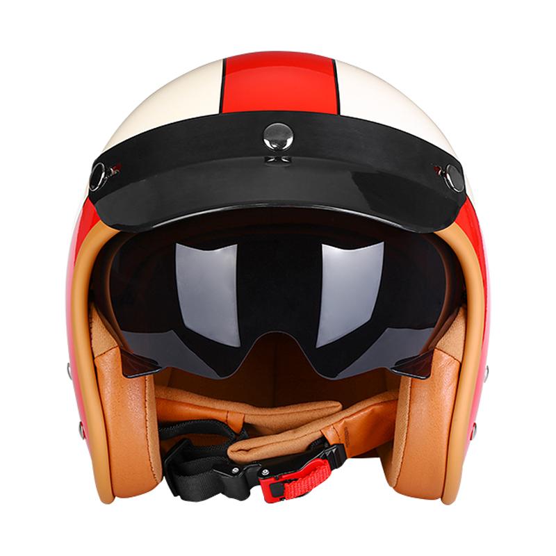 Ярко-зеленый авокадо DOT 3/4 Открытый мотоциклетный ретро-шлем для мотоцикла Винтажный шлем для чоппера, мотоцикла, скутера Capacete De Moto