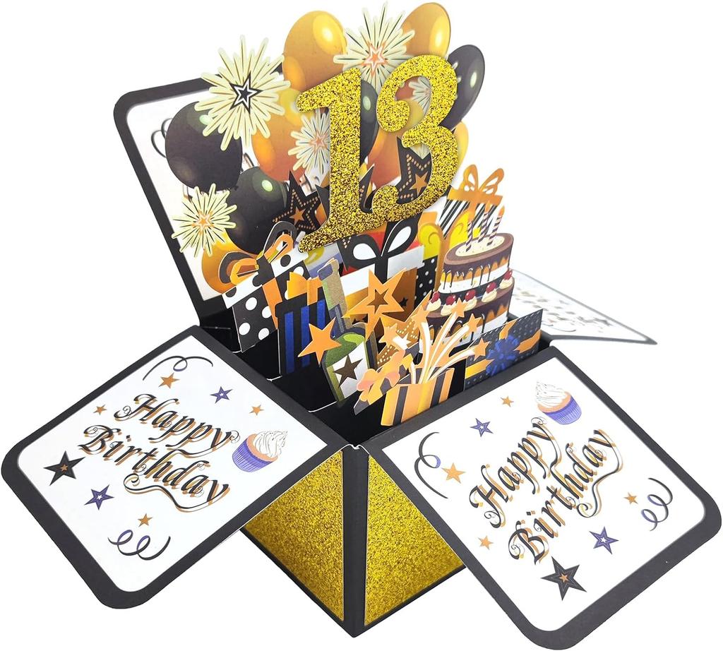Всплывающая открытка на день рождения 3D-открытка на день рождения с конвертами и бирками для заметок, поздравительные открытки, подарки