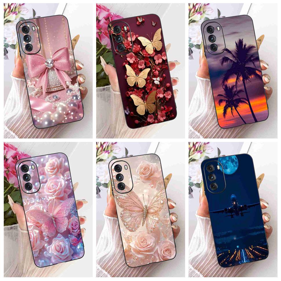 For Motorola Moto G 2022 Case XT2213 XT2213-3 Silicone TPU Black Cover For MOTO G 2022 6.5" New Colorful Butterfly Phone Cases