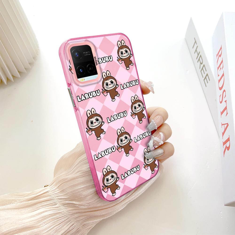 Окрашенный узор, красочный серебристый, двухсторонний, жесткий, противоударный чехол для телефона Vivo