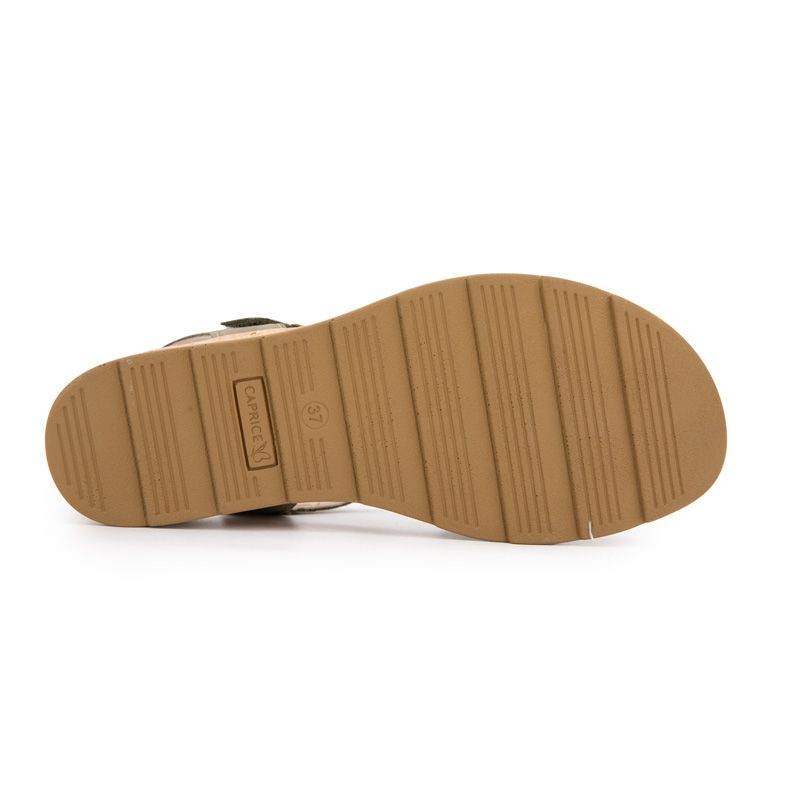 Оливковые нубуковые сандалии 36-41 Женские CAPRICE
