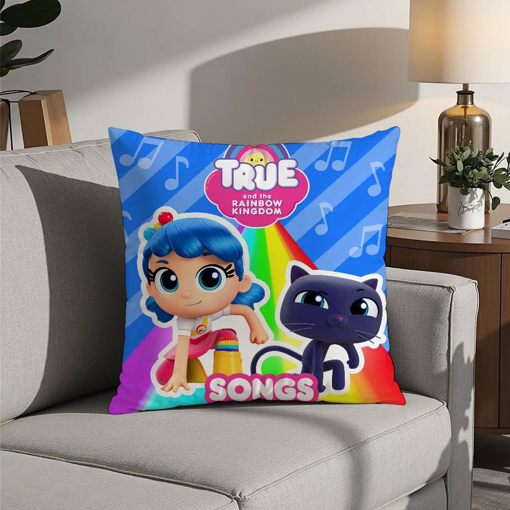 Наволочка для подушки Т-Истинная и Королевство Радуги, квадратная, двусторонняя печать, чехол для подушки для дивана, домашнего декора спальни, подарок