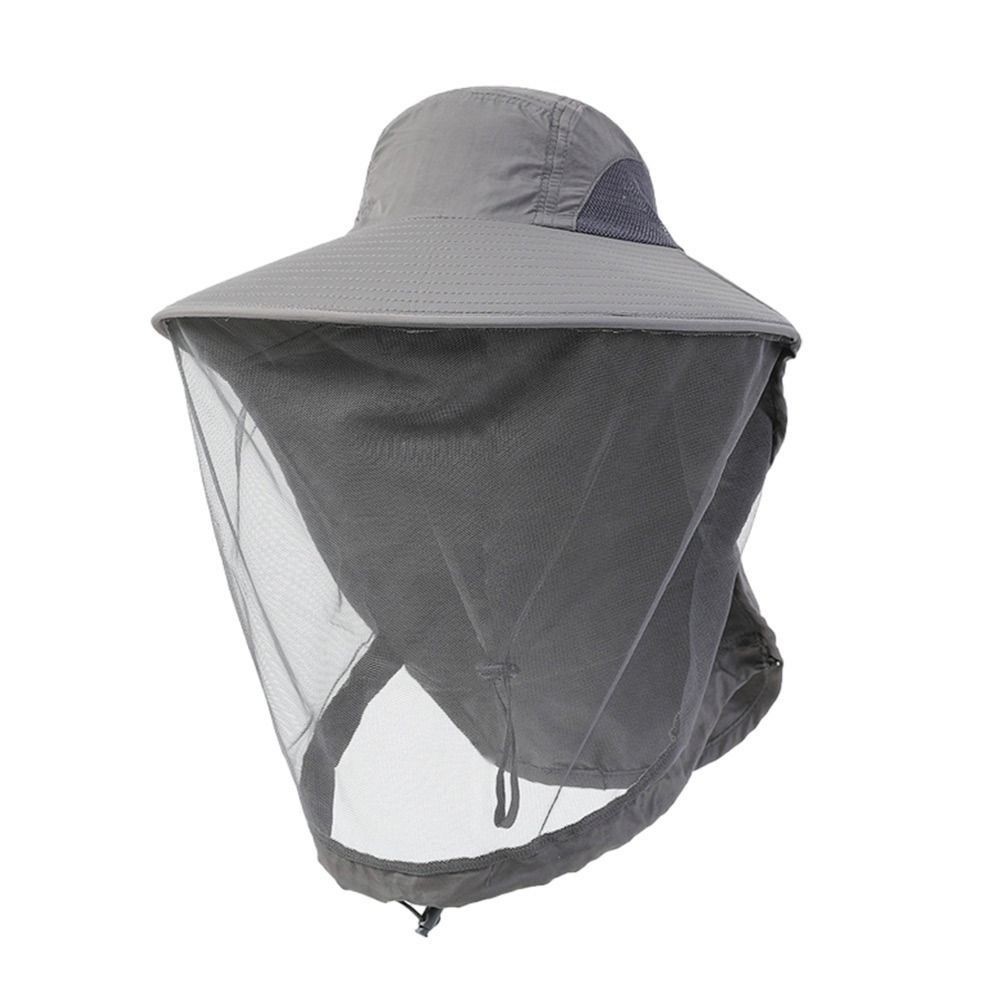 Outdoor Sunscreen Fishing Sun Cap Face Neck Protection Bucket Hat Insect Proof Cap  Jungle Farm
