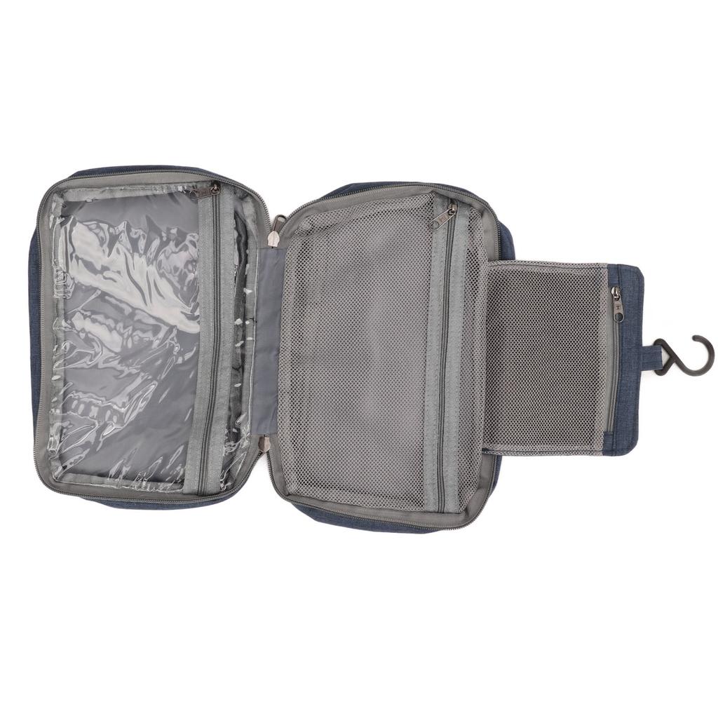 Дорожная подвесная косметичка Дорожная косметичка Складной подвесной органайзер для туалетных принадлежностей для мужчин и женщин Темно-синий