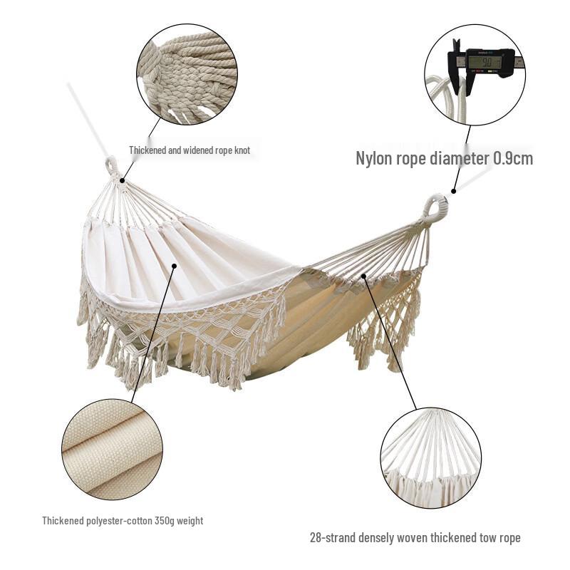 OLOEY Heavy-Duty Outdoor Canvas Hammock