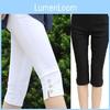 Женская мода Летние Сексуальные Мягкие Узкие Стрейч Капри Джеггинсы для Трендового Образа