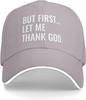 Thank God Religious Faith Baseball Cap Polyester Casual Adjustable Sun Hat For Adults