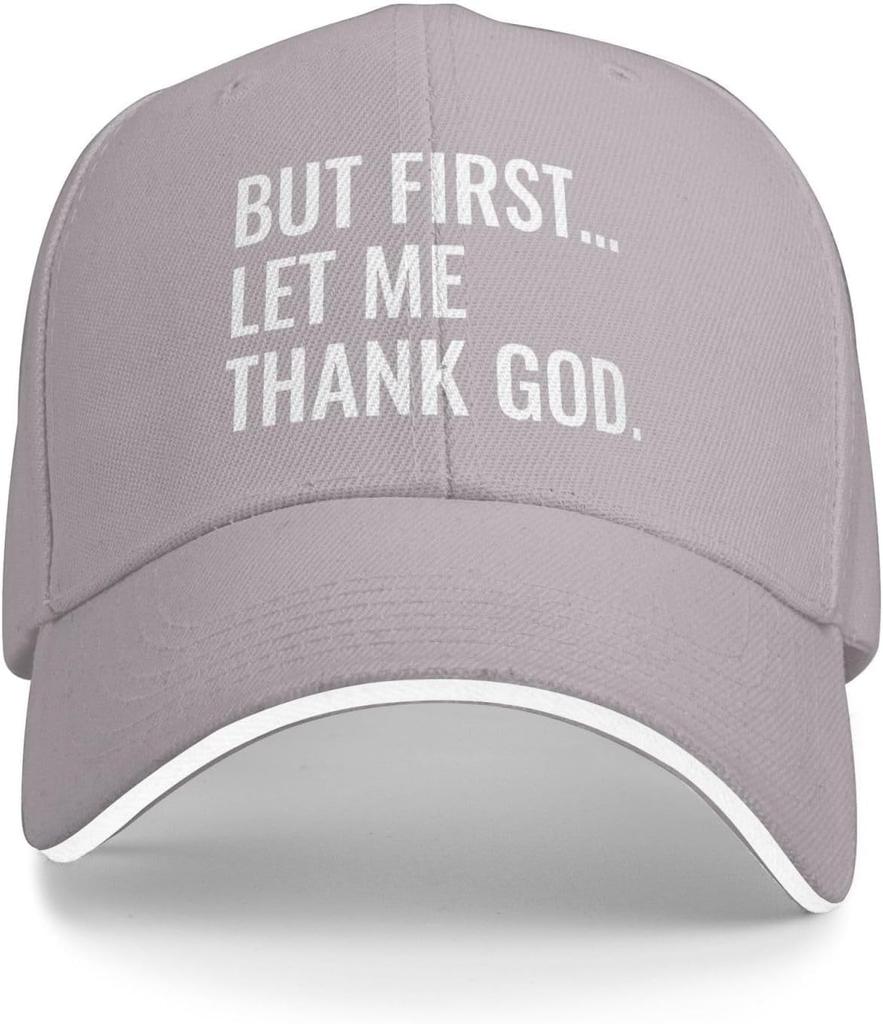 Thank God Religious Faith Baseball Cap Polyester Casual Adjustable Sun Hat For Adults