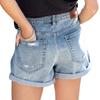 Casual Summer Fashion Women Slim Hole Denim Shorts