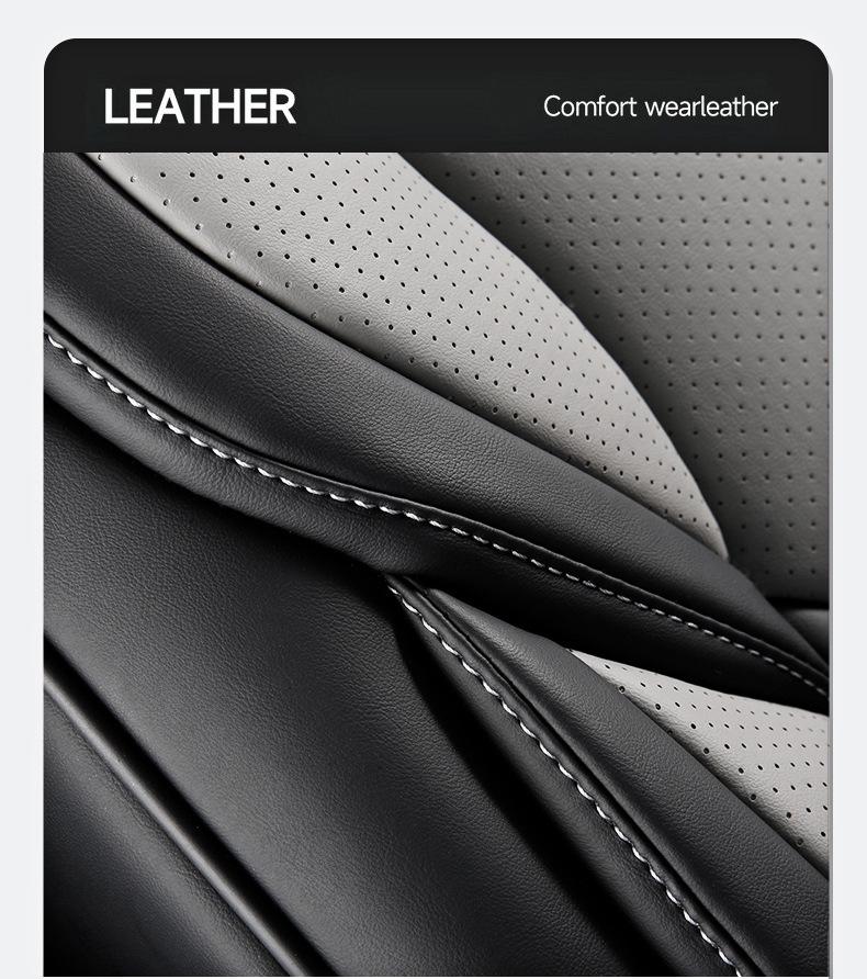 PG45 Full Coverage Leather Car Seat Cushion – Universal Fit for SUV, Sedan, Pickup (Four Seasons)