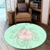 Hawail Hibiscus Pastel Round Carpet 3D Printed Rug Non-slip Mat Dining Room Living Room Soft Bedroom Carpet